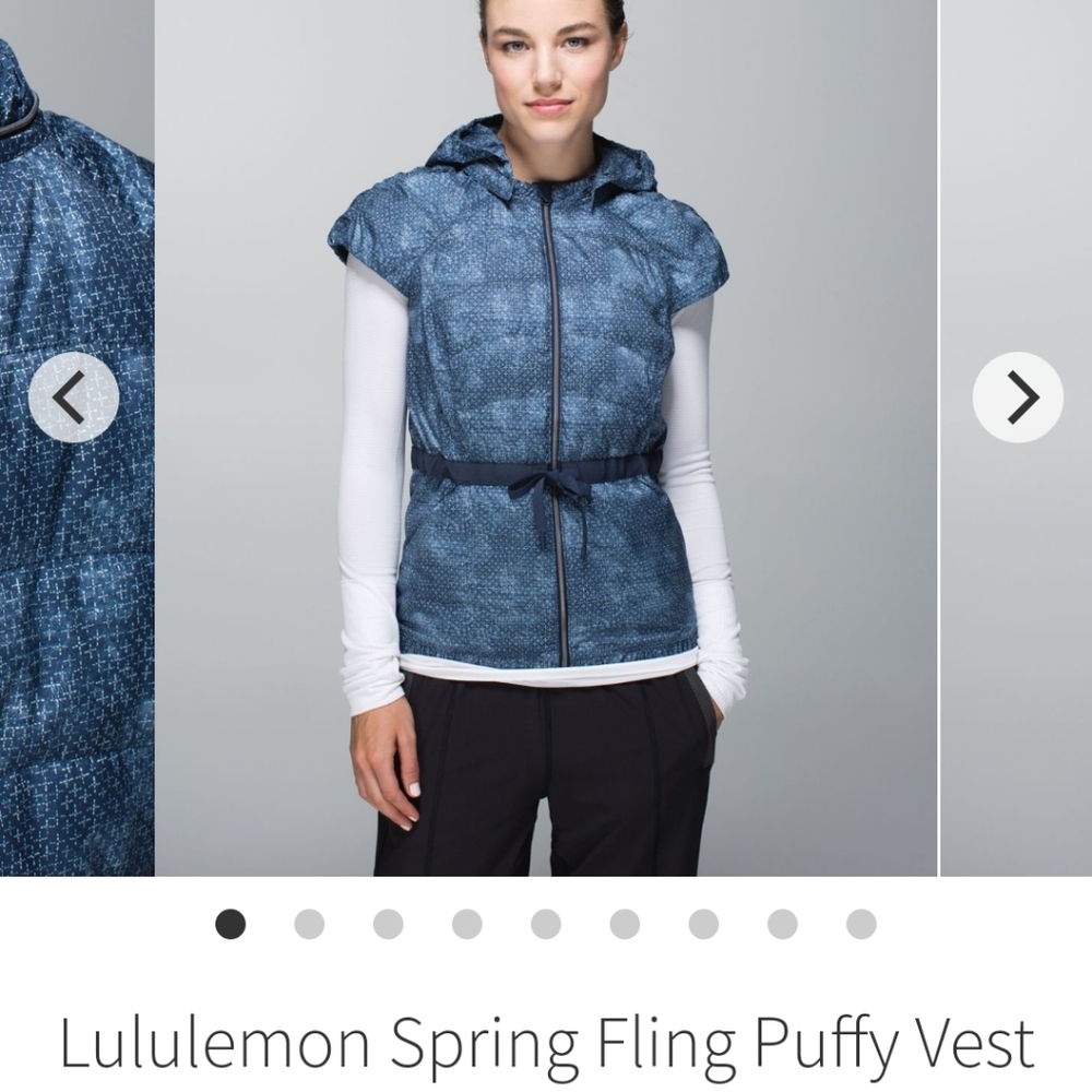 (8) lululemon athletica Spring Fling Puffy Vest Down Filled Outdoor Athletic